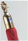 Aarco Form-A-Line (TM) Brass Hardware Style Red Velour Rope, 6 Feet