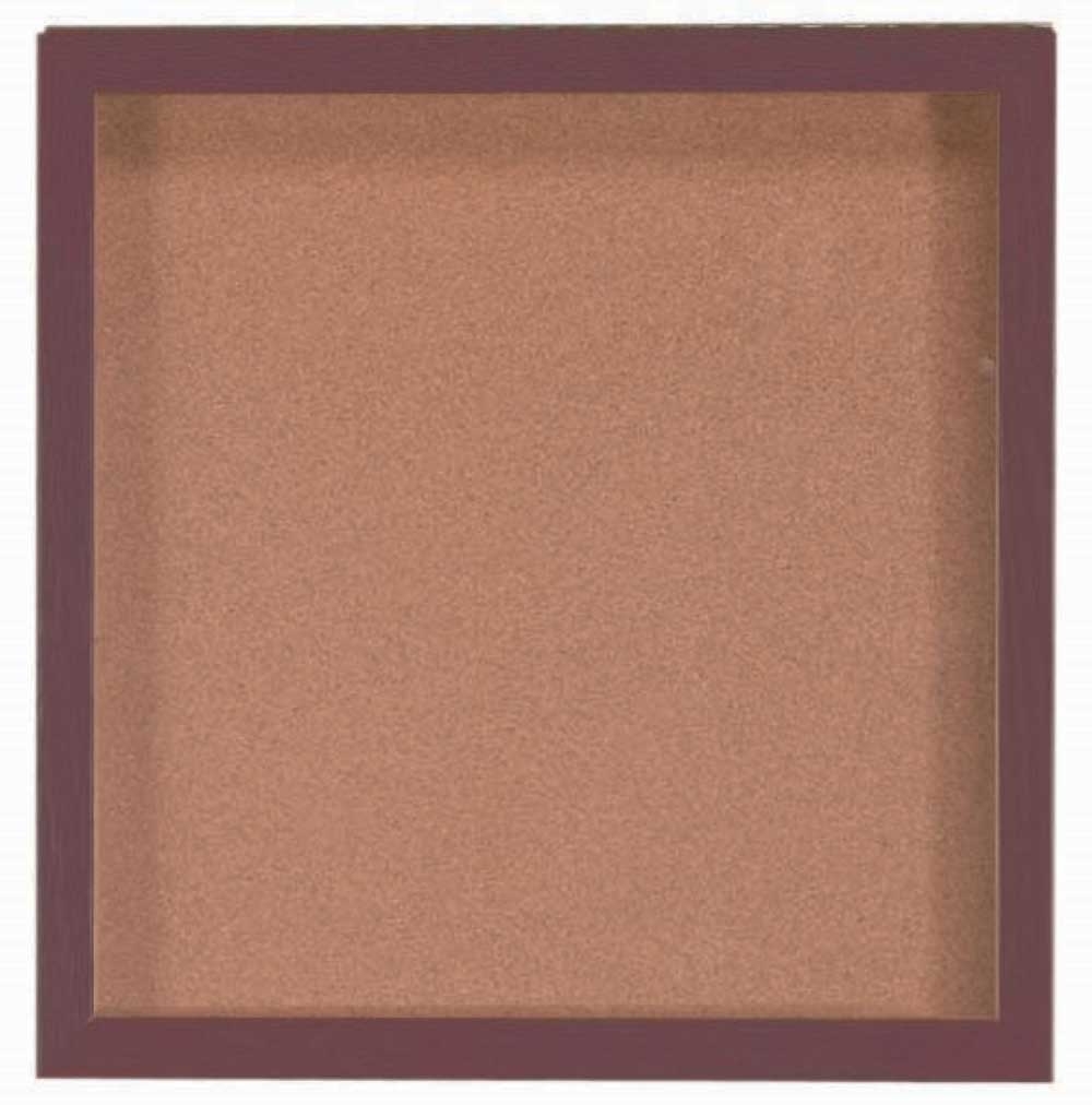 Aarco Red Oak with Walnut Stain Souvenir and Memorabilia Display Case, 24 x 24 inch