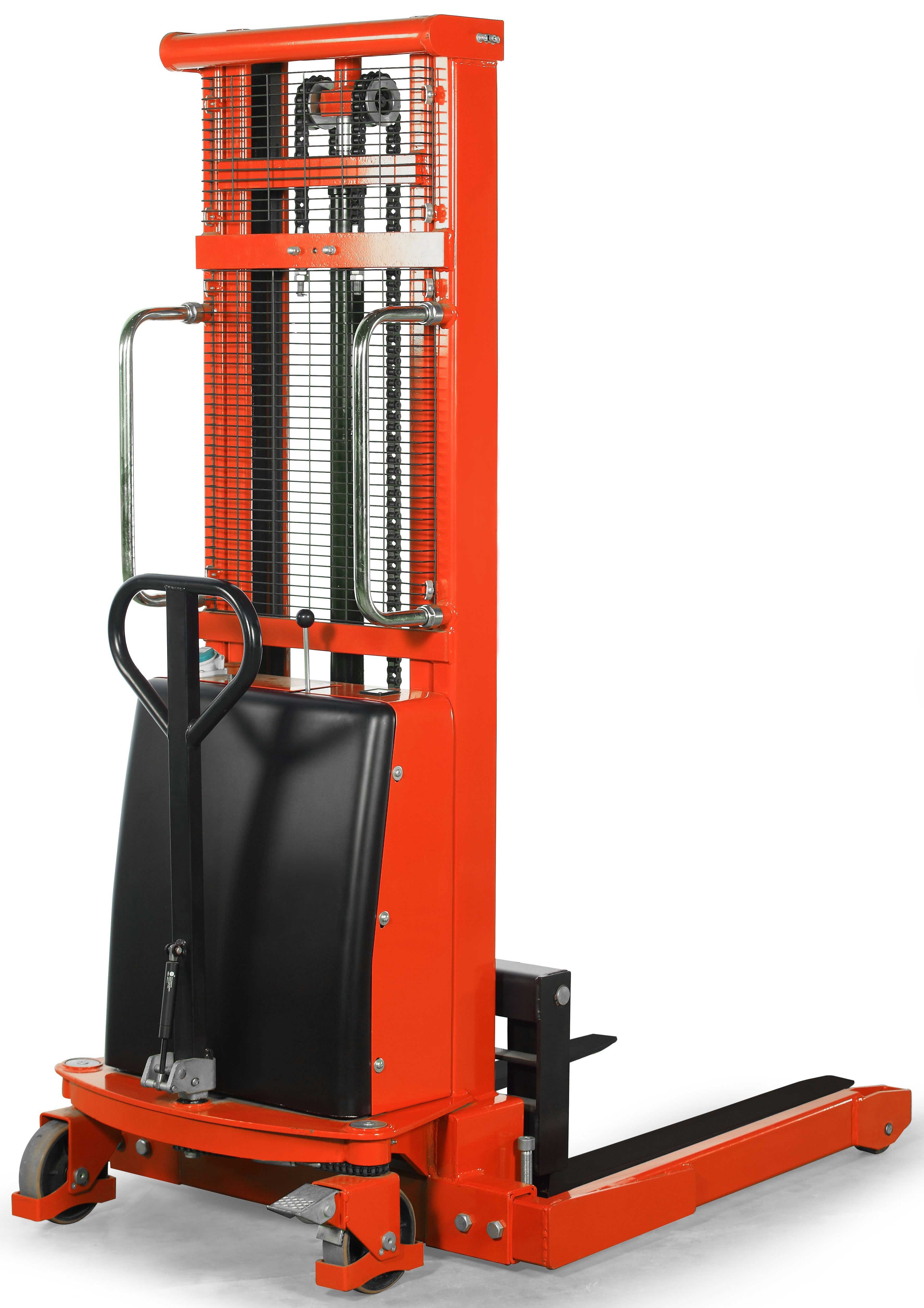 Ballymore Semi Electric Stacker with Adjustable Base Legs, 2200 Pound.