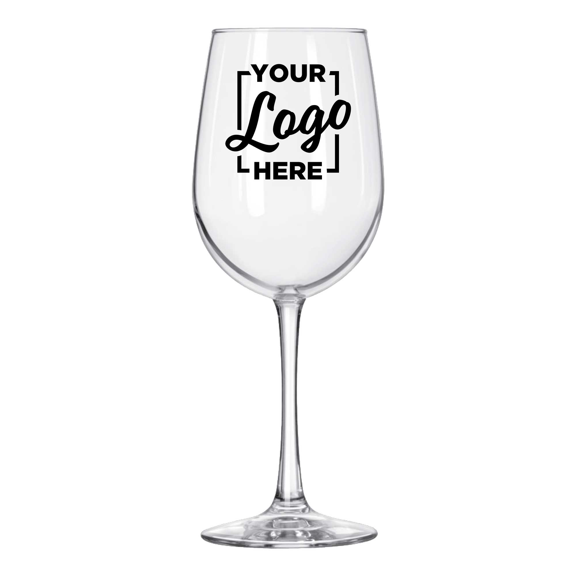 Libbey L7510 Vina Tall Wine Glass with 1 COLOR Custom Logo, 16 Ounce Capacity -- 144 per case