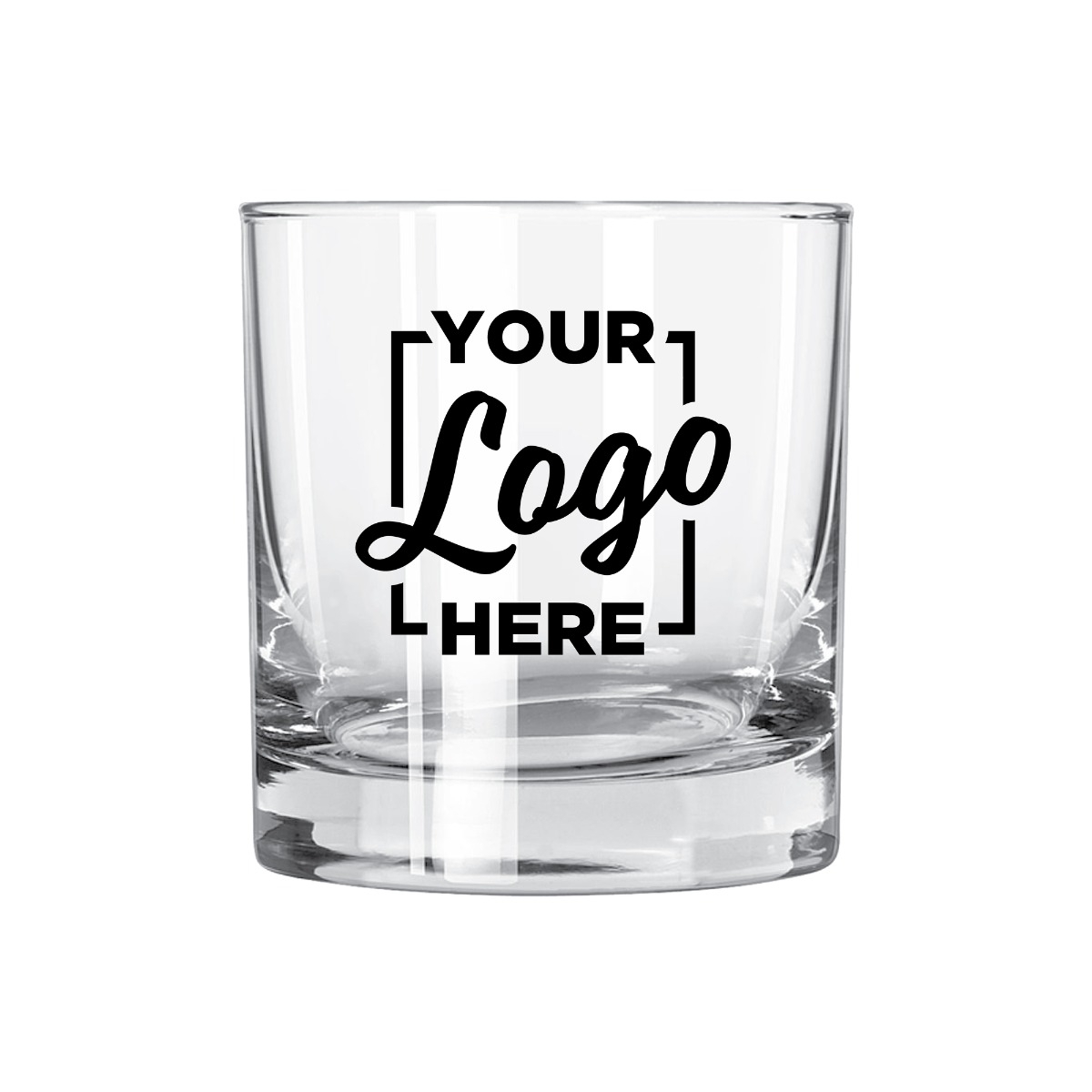 BGD Promo Aristocrat Old Fashioned Rocks Glass with 1 COLOR Custom Logo, 10.5 Ounce Capacity -- 144 per case