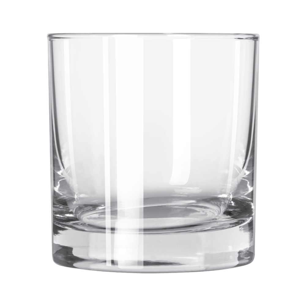 BGD Promo Aristocrat Old Fashioned Rocks Glass with 2 COLOR Custom Logo, 10.5 Ounce Capacity -- 144 per case