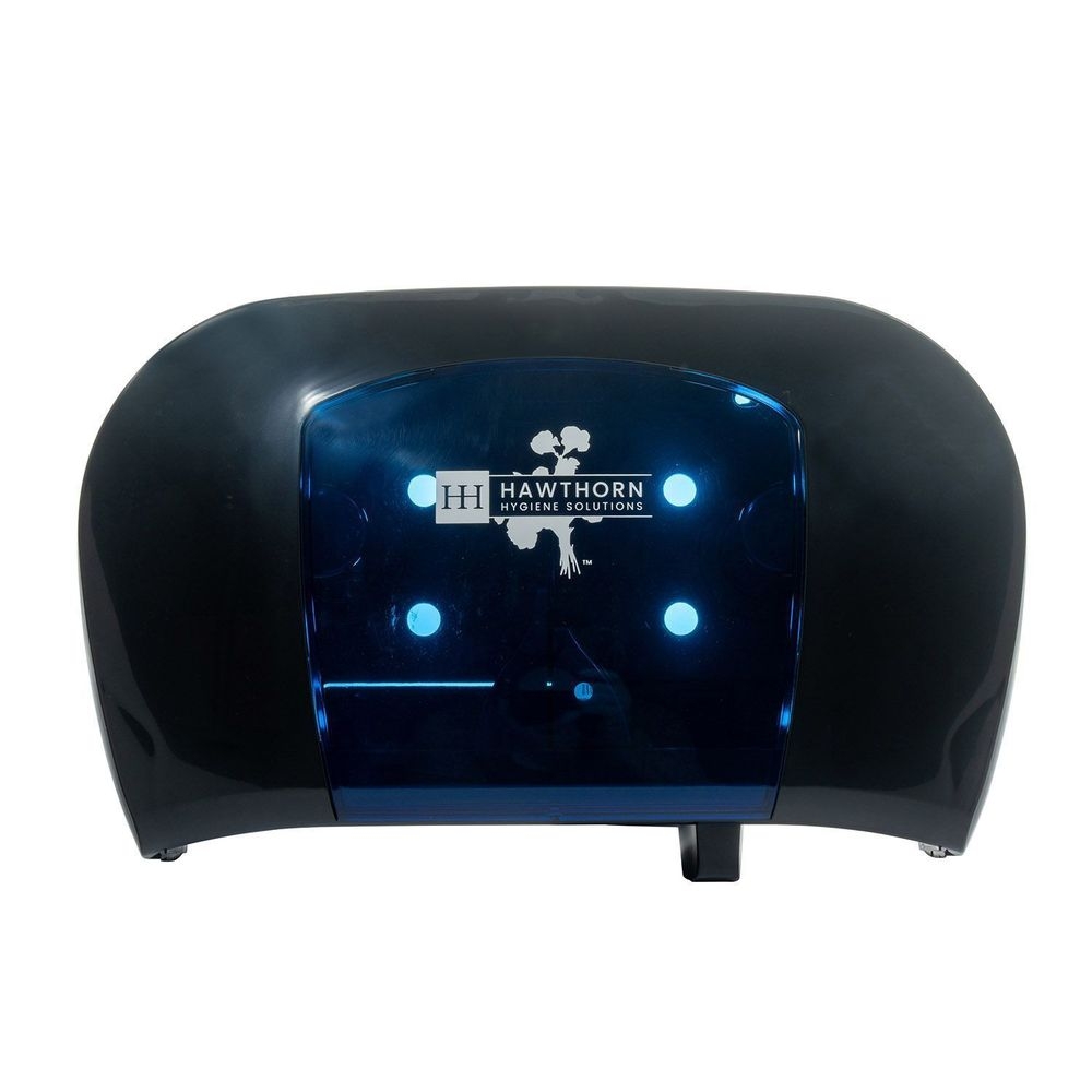 Hawthorn Black Polycarbonate Touch-Free Standard Tissue Roll Dispenser, 7.28” x 5.72 inch