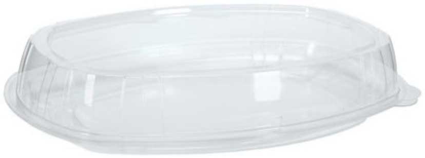 WNA CaterLine Convertibowl PET Clear Contours Bowl Platter Set, 16 x 12 inch -- 25 sets per case