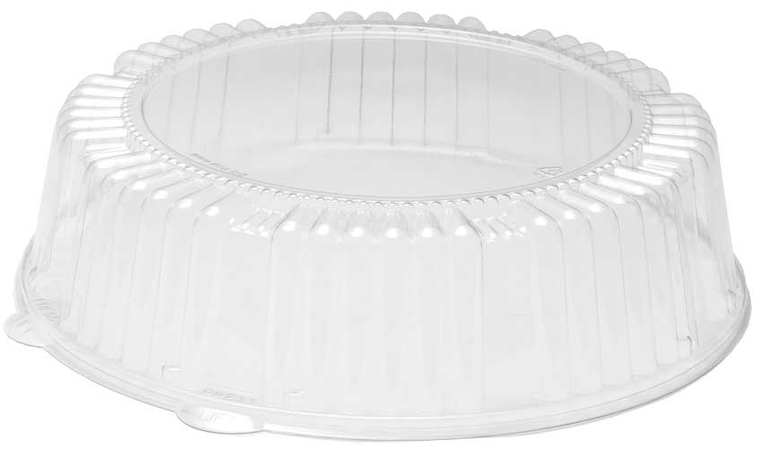 WNA Comet Caterline Clear Polyethylene Terephthalate Standard Height Round Dome Lid Only, 12 inch -- 25 per case