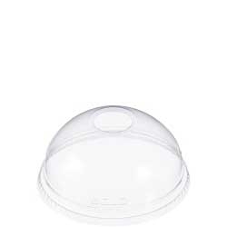 Solo Ultra Clear Plastic Dome Lid with Hole -- 1000 per case