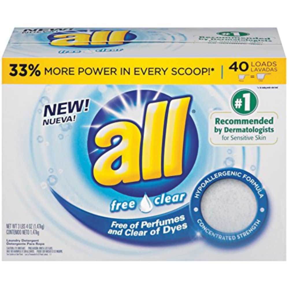 All Free and Clear Laundry Detergent, 3.25 Pound -- 6 per case