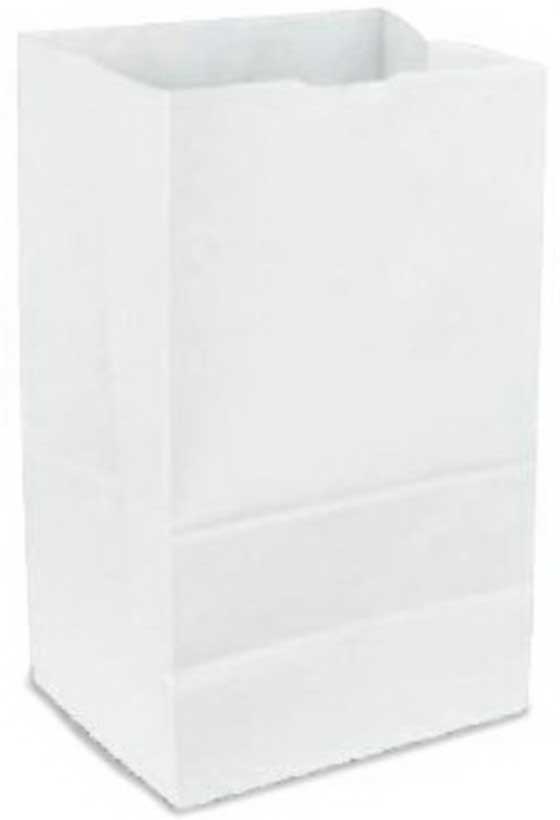 Duro Hilex Poly Standard White Virgin Paper Self Opening Style Grocery Bag, 2 Pound -- 500 per case
