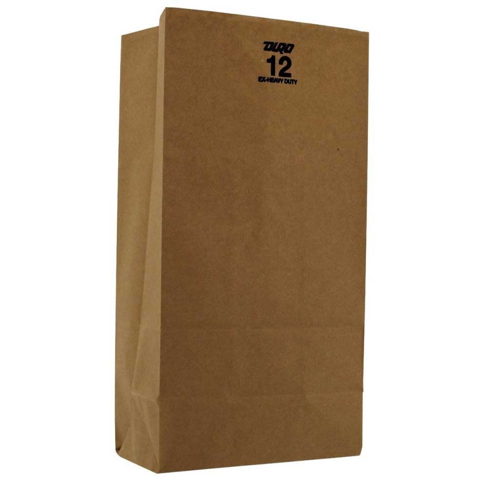 Duro Kraft Extra Heavy Duty Virgin Paper 12 Pound Bulwark SOS Bag, 7.0625 x 4.5 x 13.75 inch - 400 per bale
