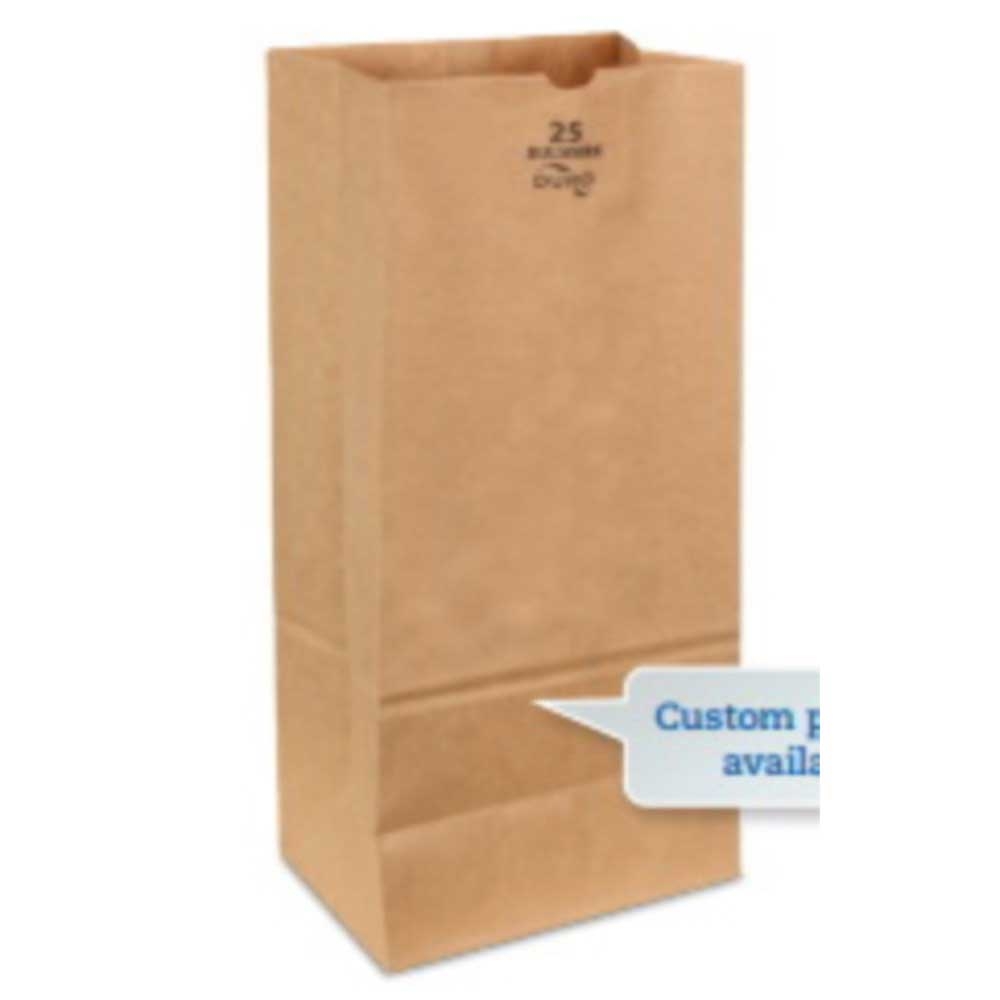 Duro Bag Kraft Virgin Paper SOS Bulwark Grocery Bag, 7.75 x 4.81 inch - 400 per bundle