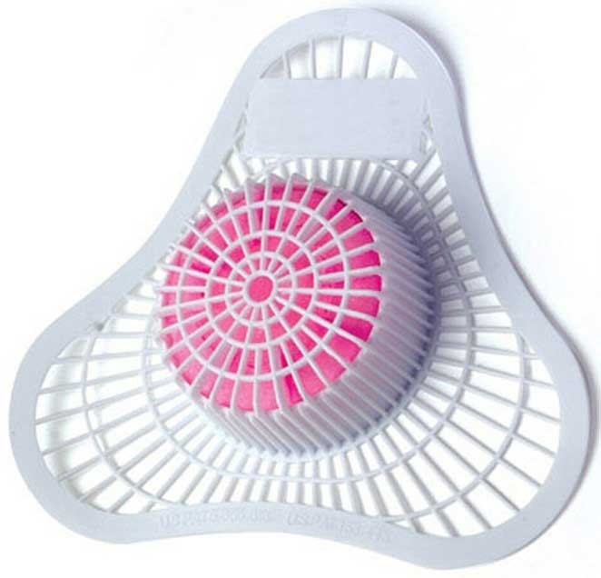 Hospital Specialty Company Health Gards Cherry Dark Pink Urinal Screen with Non-Para Block -- 12 per case