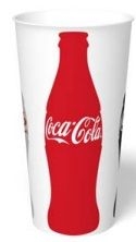 Graphic Packaging Double Poly-Coated Coca-Cola Paper Cold Cup, 16 Ounce Capacity -- 1000 per case.
