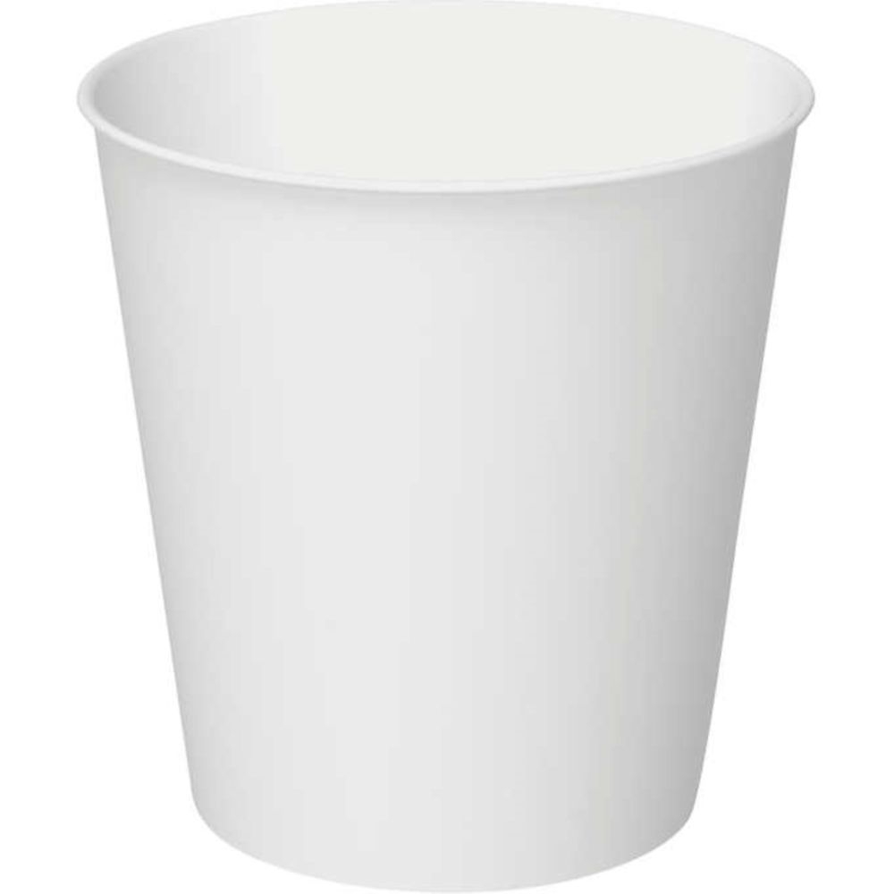 Graphic Packaging Carte Blanc White Single Poly Paper Hot Cup, 10 Ounce Capacity -- 1000 per case