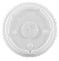 Graphic Packaging Clear Polystyrene Translucent Flat Lid for Paper Cold Cup -- 1000 per case.