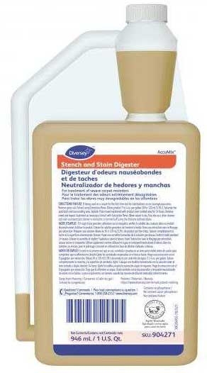 Diversey Tan Stench and Stain Digester Liquid, 32 Ounce -- 6 per case