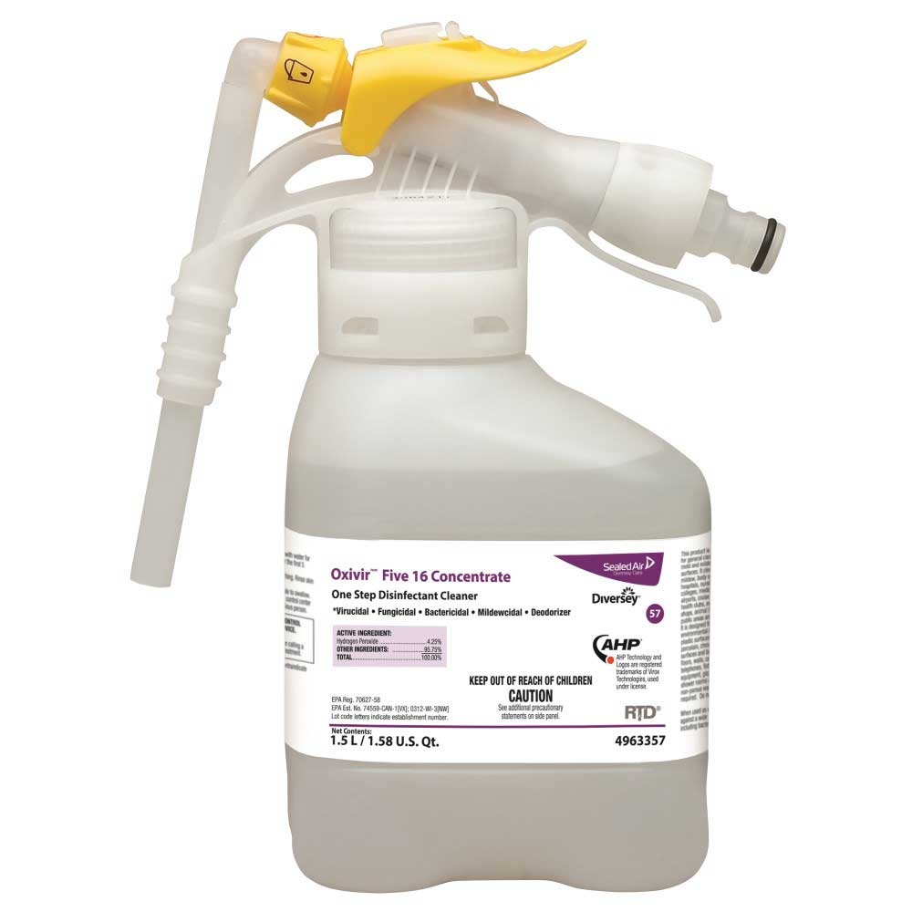 Oxivir Five 16 Concentrate One Step Disinfectant Cleaner, 1.5 Liter -- 2 per case