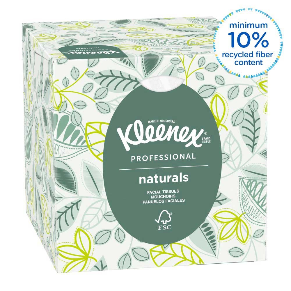 Kleenex White 2 Ply Paper Facial Tissue, 8.2 x 8.4 x 13.63 inch -- 36 per case