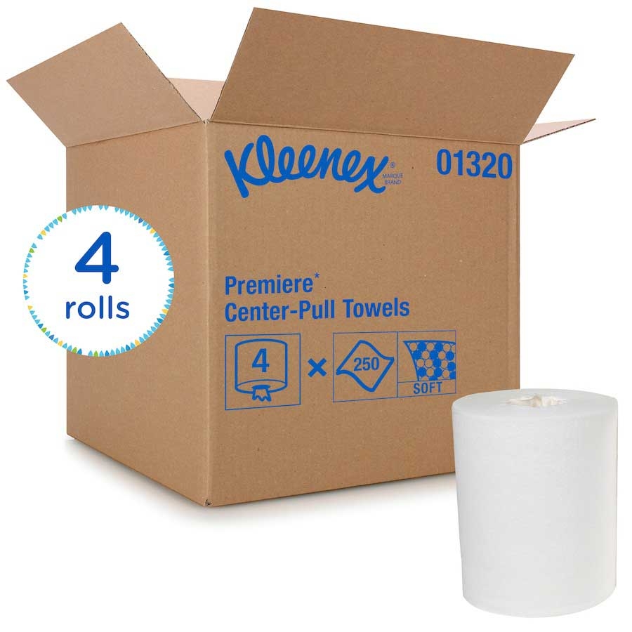 Kleenex Premiere White Perforated Center-Pull Paper Towel, 8 x 15 inch -- 1000 per case