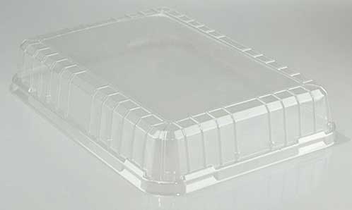 Pactiv OPS Clear Cover for Half Size Steam Table Pans, 13.125 x 10.87 x 1.4375 inch -- 100 per case