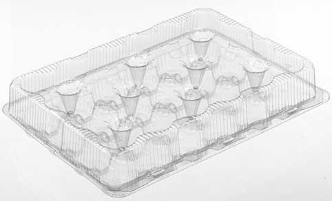 Polar Pak PET Hinged Cupcake Container, 16.87 x 12.20 x 3.50 inch -- 50 per case