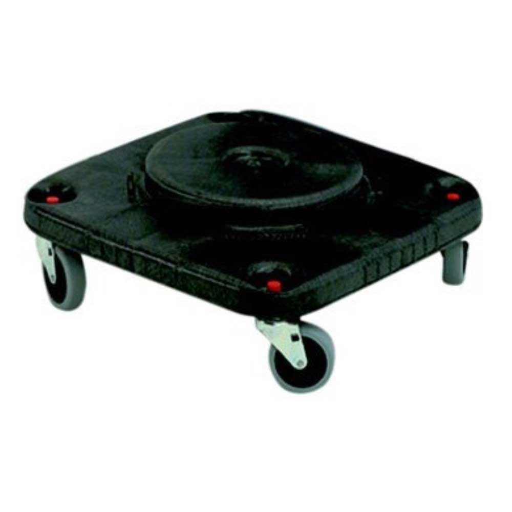 Rubbermaid Commercial Brute Resin Black Square Dolly for 28/40/50 Gallon Container, 17.25 x 17.25 x 6.25 inch -- 2 per case