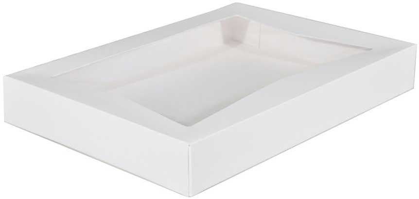 SCT White Auto Window Bakery Box, 16 x 12 x 2 1/4 inch -- 100 per case