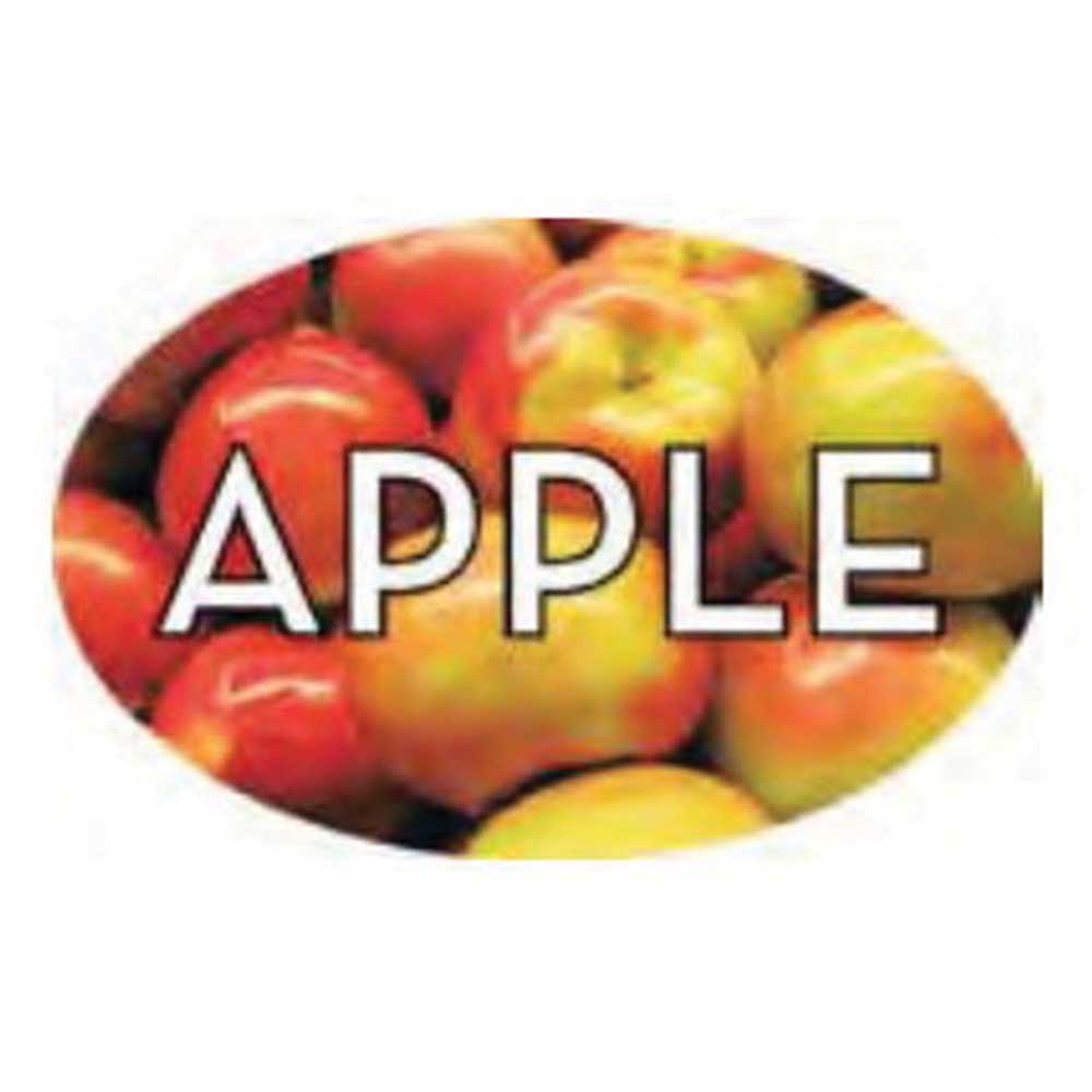 Bollin Label Small Oval Apple Flavor Label - 500 per roll