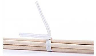 T and T Industries Twist-Ems White Paper Twist Ties, 3/16 x 3.5 inch -- 2000 per case