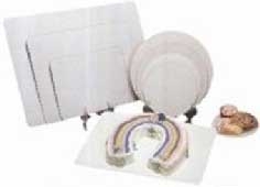 Honeymoon Paper White/Kraft C-Flute Scalloped Bakers Pad, 12 inch -- 100 per case