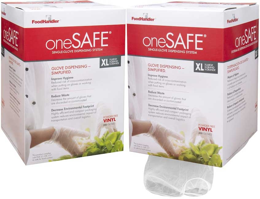 Foodhandler Onesafe Extra Large Clear Powder Free Vinyl Glove -- 800 per case