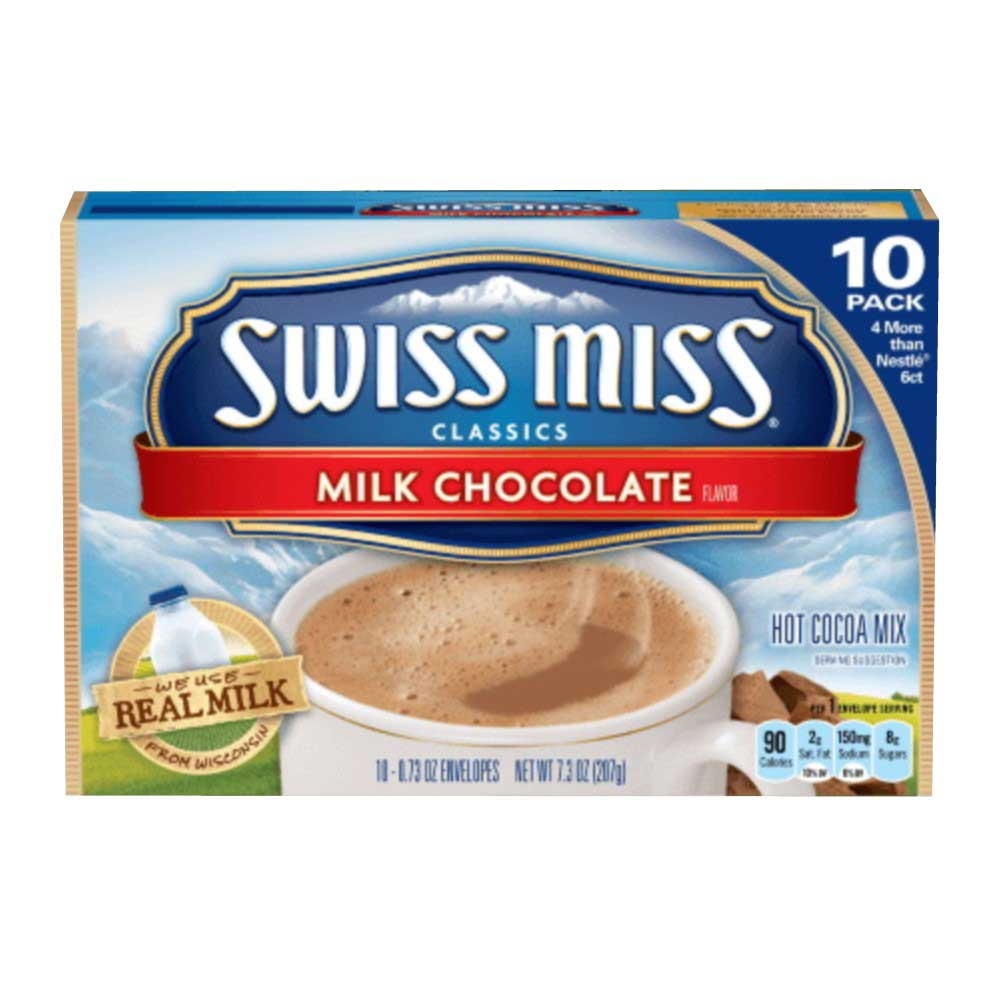Swiss Miss Milk Chocolate Hot Cocoa Mix, 0.73 Ounce Packet - 50 per box