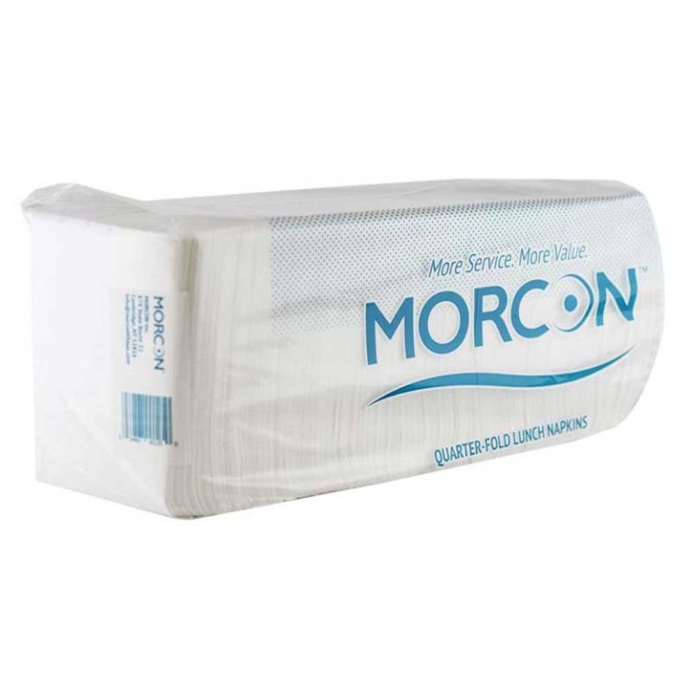 Morcon White Kraft Paper Rectangular Lunch Napkin, 13 x 11.25 inch -- 6000 per case