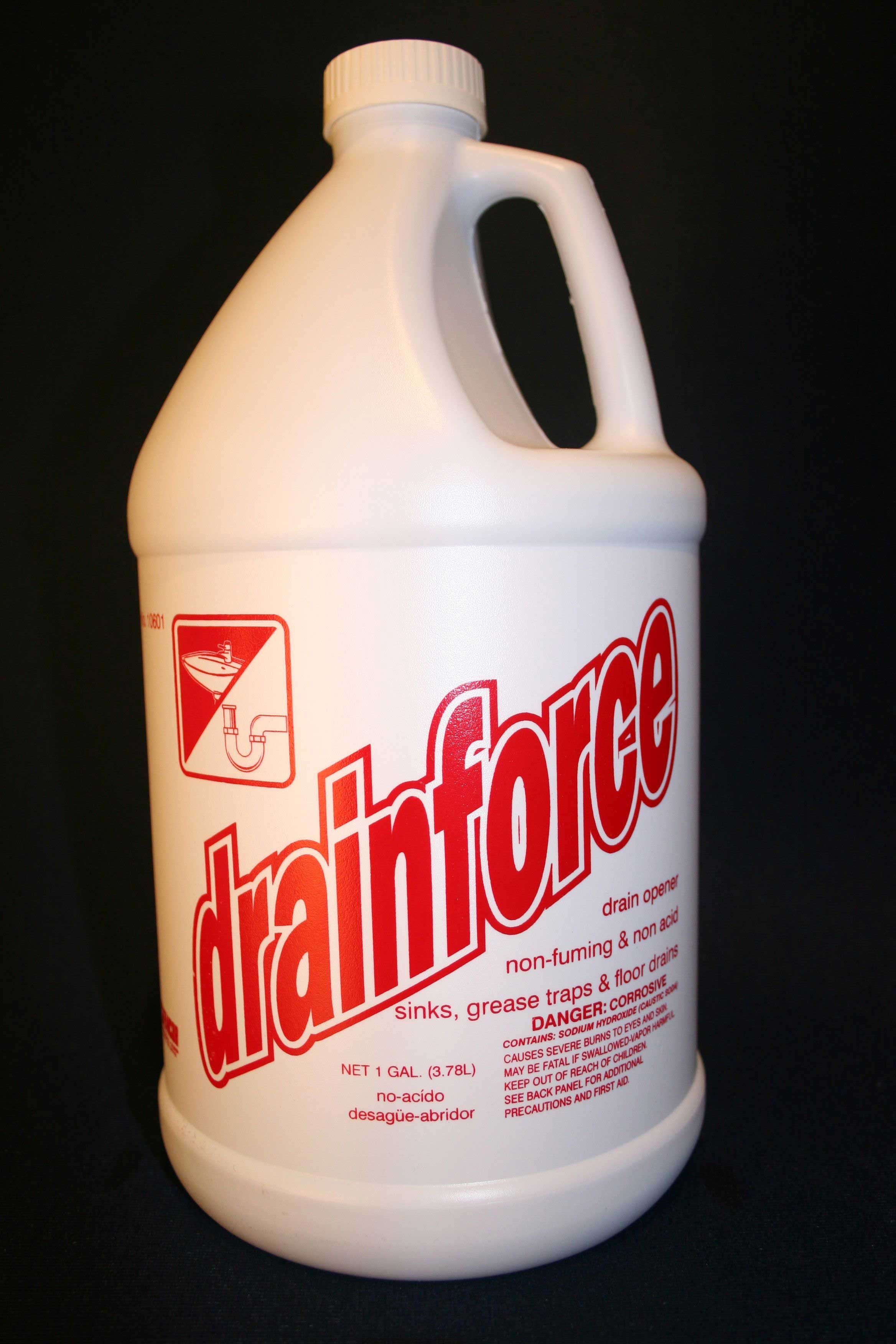 Chemcor Chemical Drainforce Drain Opener, 1 Gallon -- 4 per case.