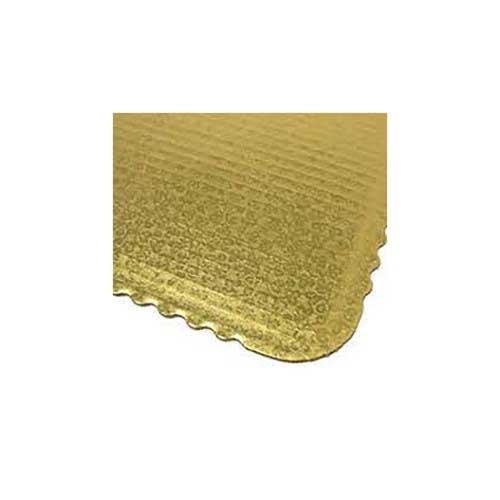 Menasha Golden Lace Gold Corrugated Cardboard Full Sheet Cake Board, 25.5 x 17.5 inch -- 25 per case