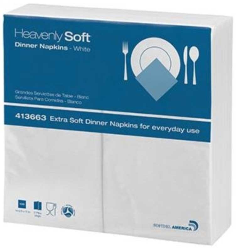 Sofidel White Paper Virgin 1/8 Fold Dinner Napkin, 15 x 17 inch -- 3000 per case