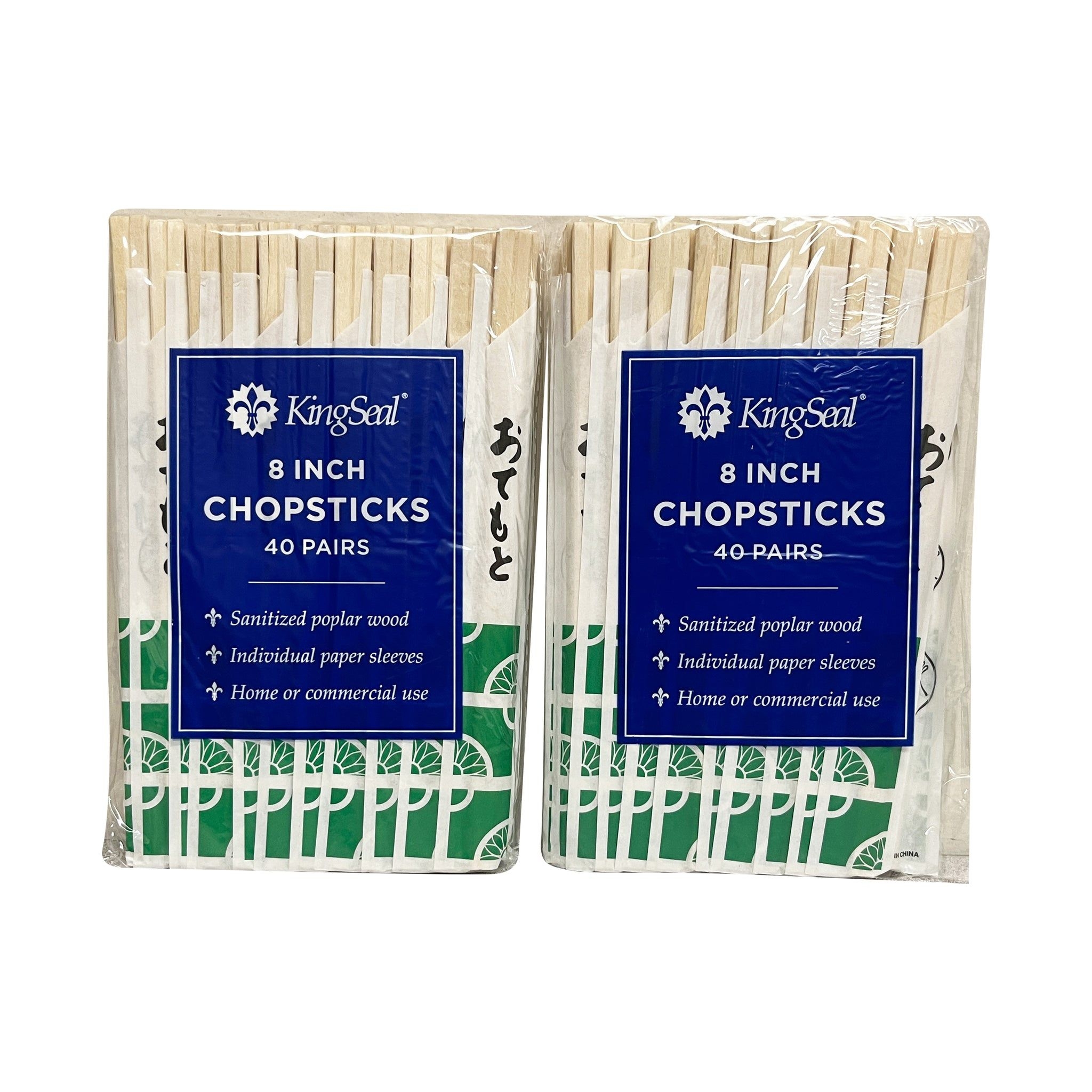 KingSeal Wrapped Poplar Wood Chopstick, 8 inch -- 4000 per case.