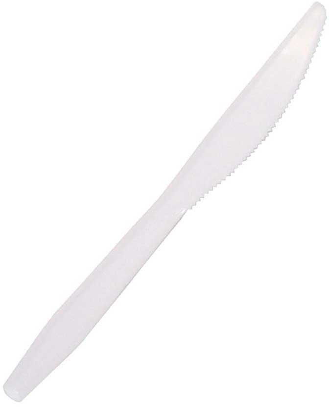 Bunzl Prime Source Medium Weight Polypropylene White Knife - Bulk Pack -- 1000 per case