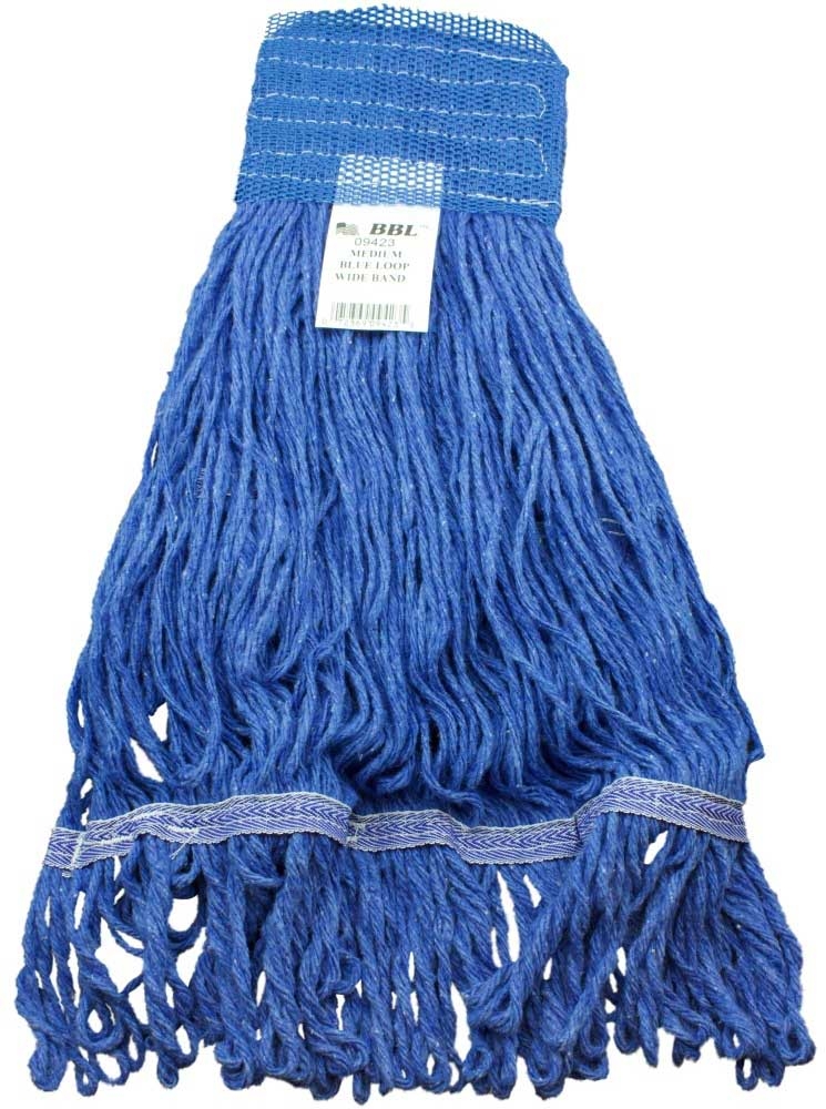 Zephyr BBL Large Blue Loop Wide Band Mop -- 12 per case