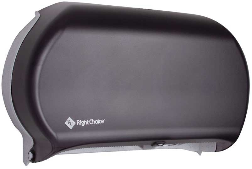 Right Choice Black Twin JRT Jumbo Dispenser, 9 inch