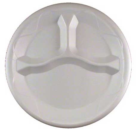 Darnel White Expanded Polystyrene Foam 3 Compartment Plate, 8.88 inch -- 500 per case
