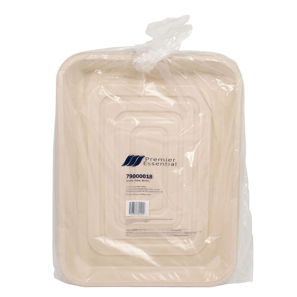 Premier Essential Molded Fiber Regular Tray, 14 x 18 inch -- 100 per case