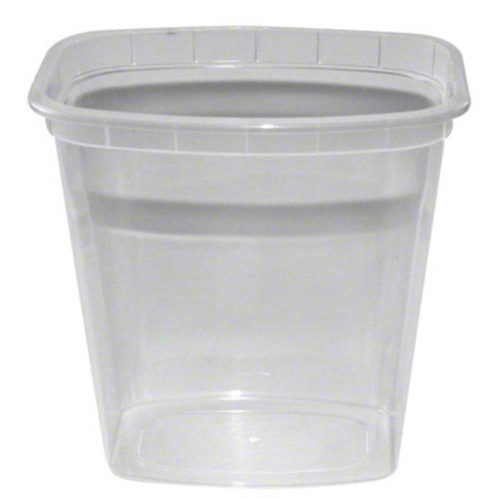 Delicube Clear Rectangular Food Container Base, 32 Ounce -- 200 per case