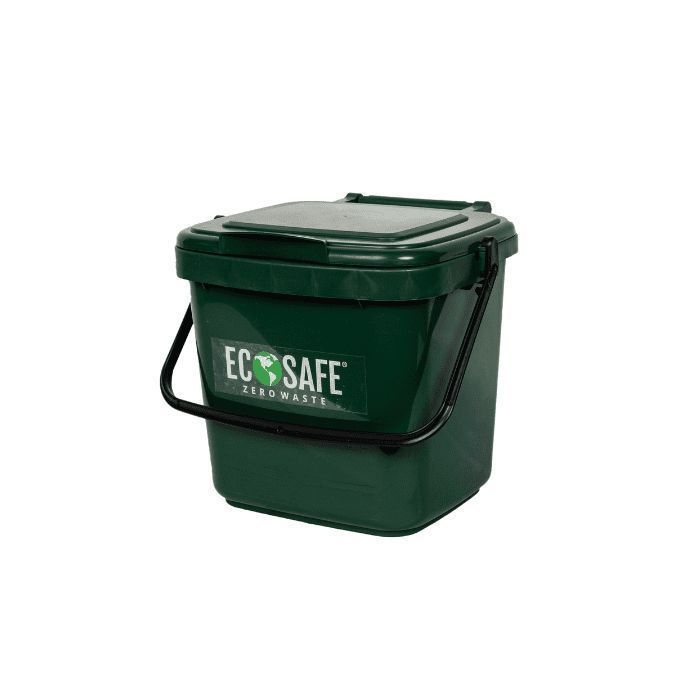 EcoSafe Polypropylene Green Kitchen Caddy Food Scrap Bin fits 16 x 17 inch Liner