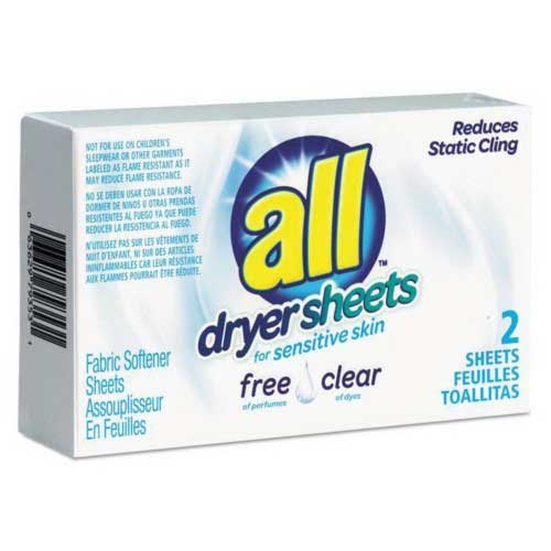All White Dryer Sheet -- 100 per case