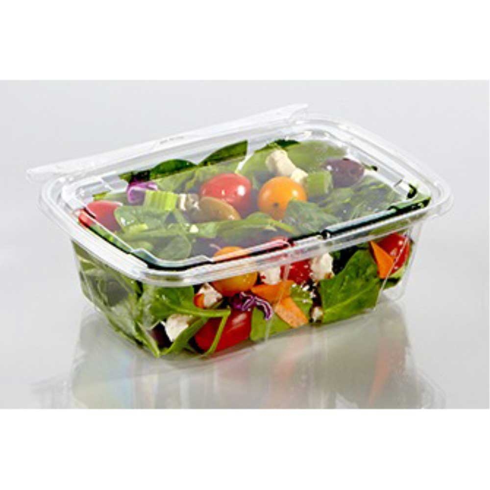 Lacerta Clear Rectangular Tamper Evident Container, 24 Ounce -- 240 per case