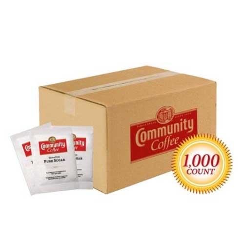 Community Coffee Pure Cane Sugar - Single Serve -- 2000 per case
