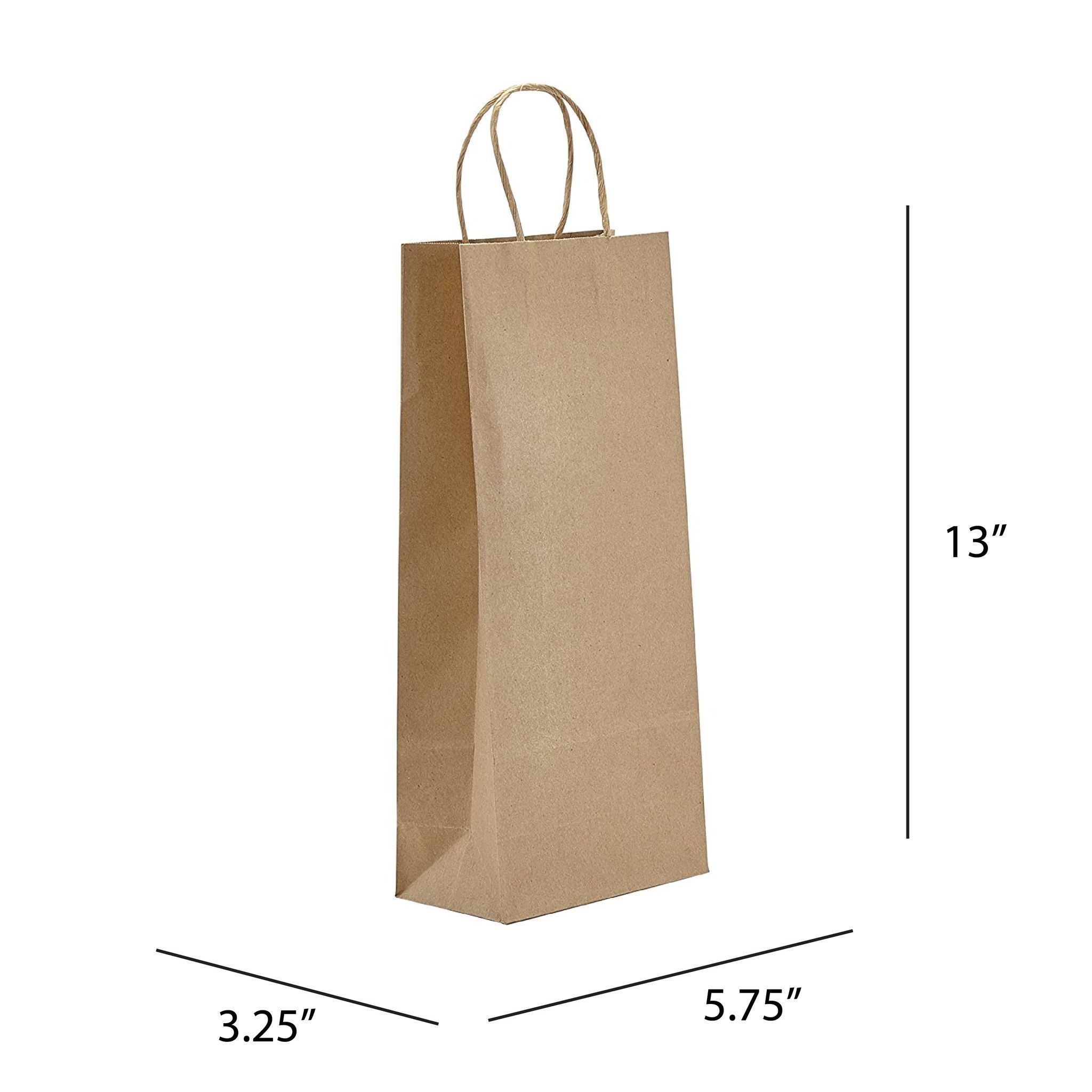 Prime Time Packaging Kraft Paper Bag, 5.75 x 3.25 x 13 inch -- 250 per case.