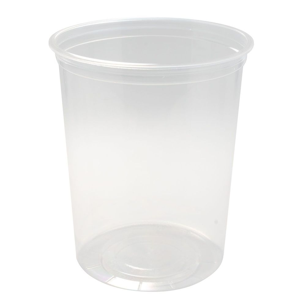 EcoSystems Translucent Polypropylene Round Deli Container, 32 Ounce Capacity -- 500 per case