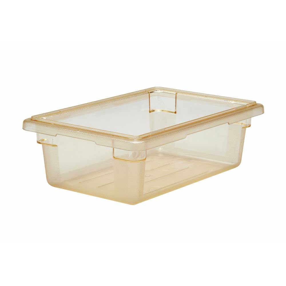 Cambro Camwear Half Size Safety Yellow Food Storage Box, 12 x 18 x 6 inch -- 6 per case