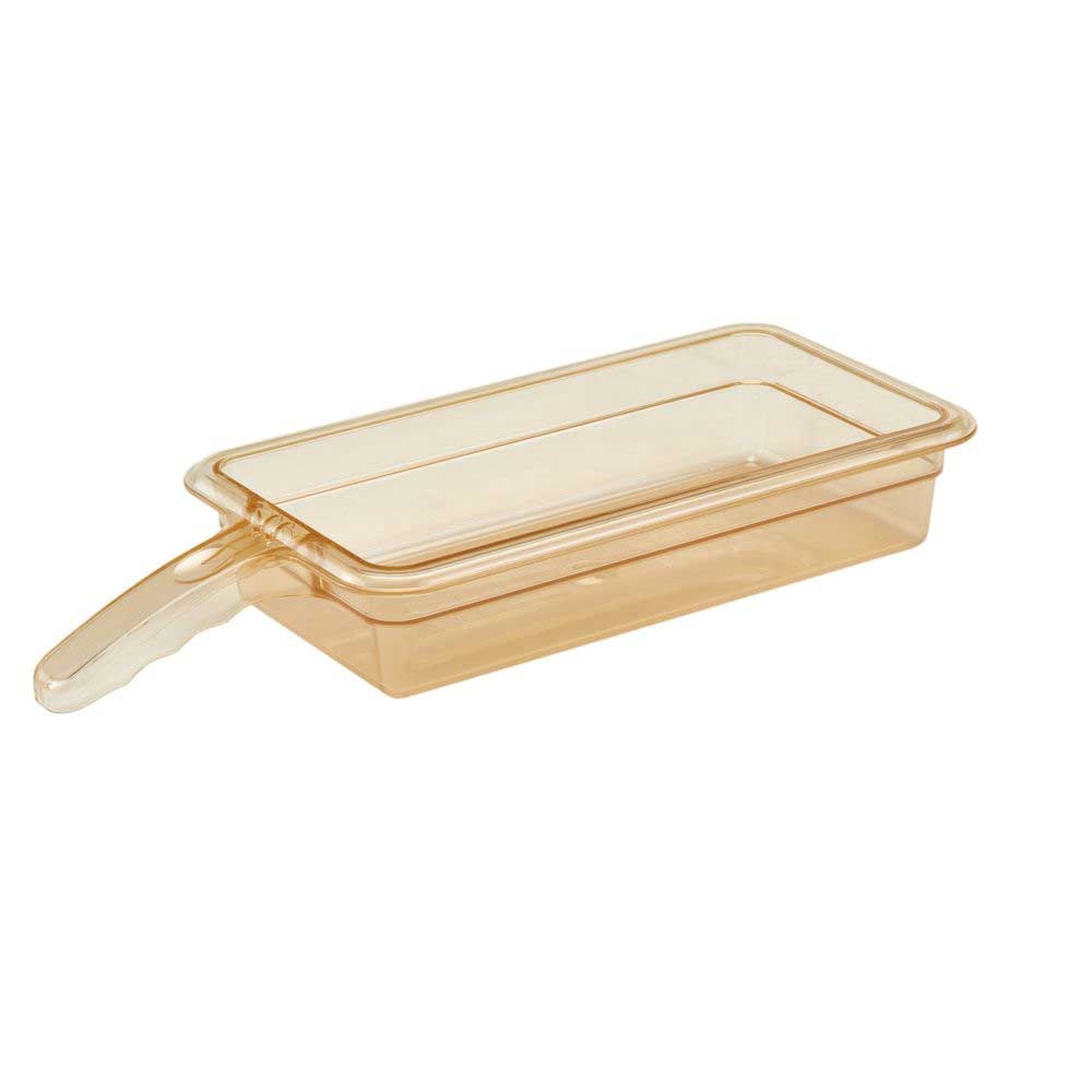 Cambro H-Pan Amber High Heat Food Pan with Single Handle, 2 1/2 inch Pan Depth -- 6 per case